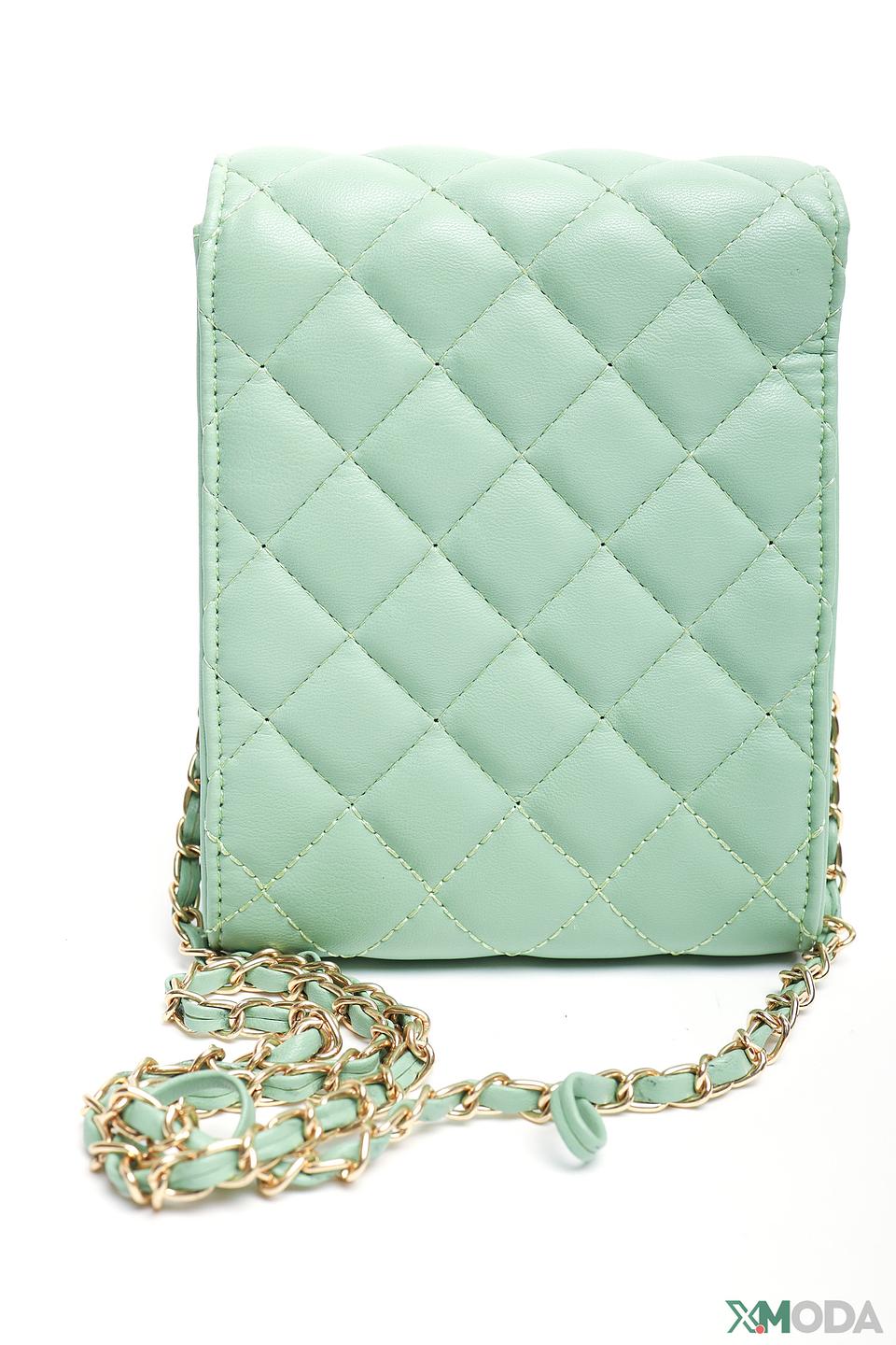 Сумка Pezzo стеганая мятная