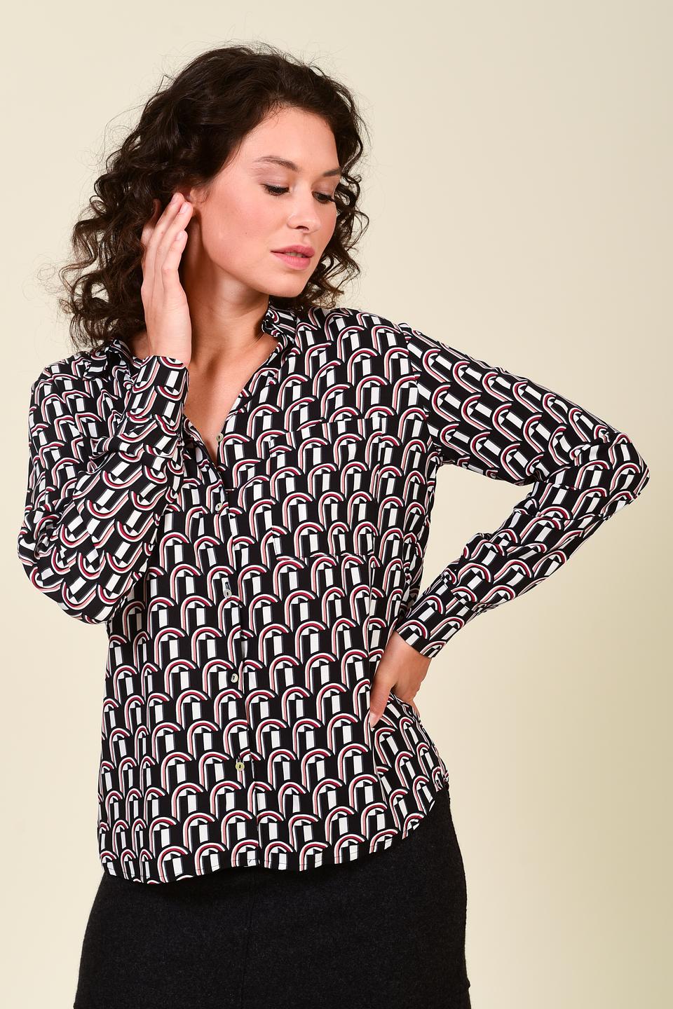 Блуза Pezzo с геометрическим принтом