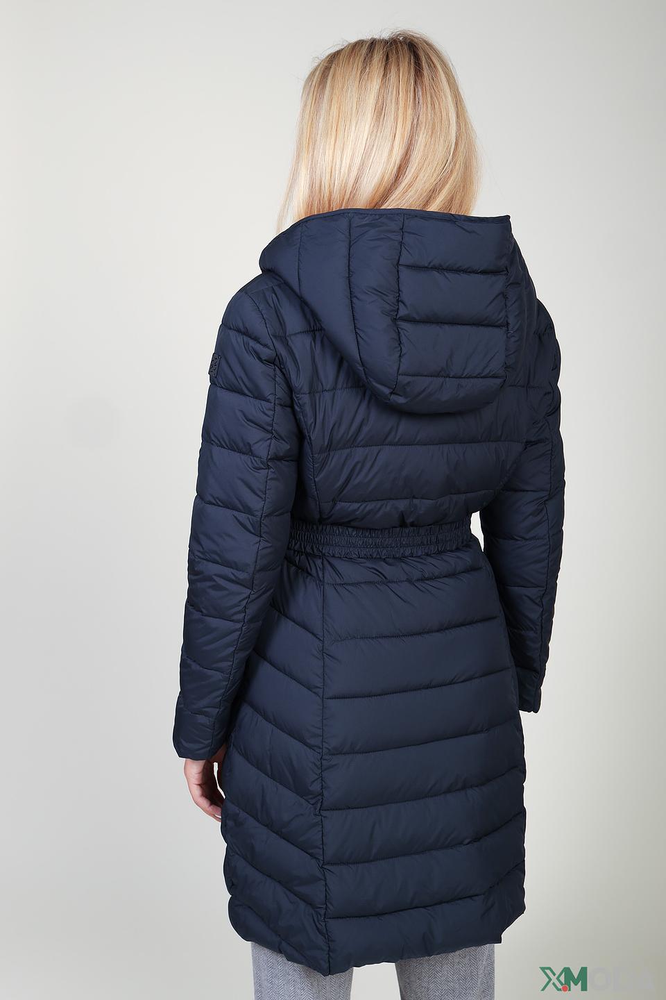 Пальто Pezzo стеганое тёмно-синее
