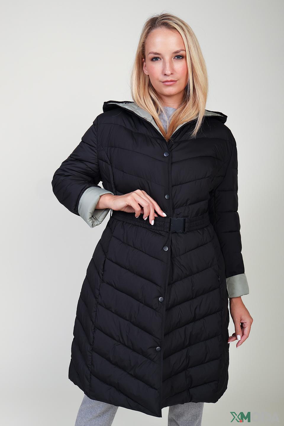 Пальто Pezzo стеганое чёрное