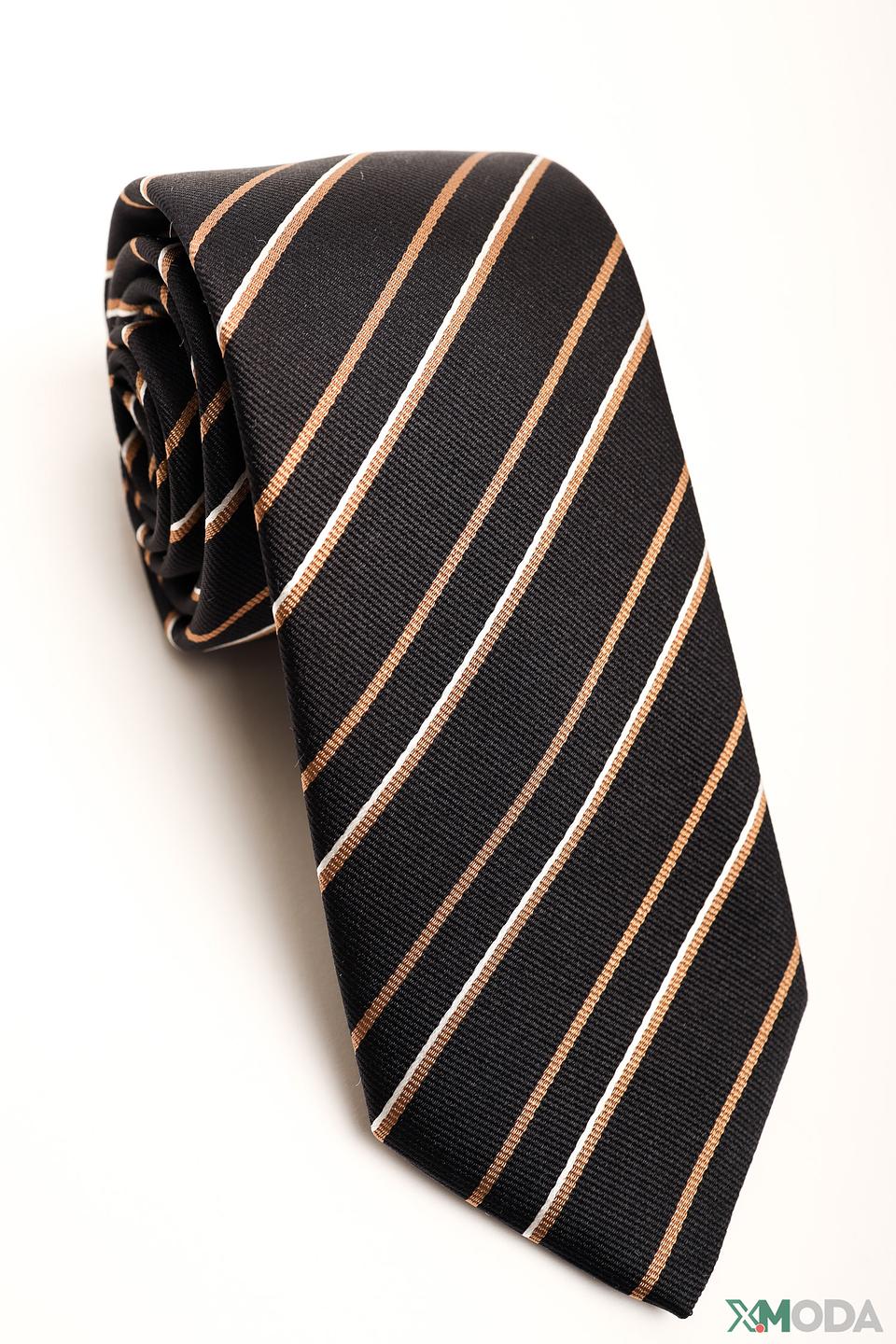 Галстук Boss Business в полоску чёрный