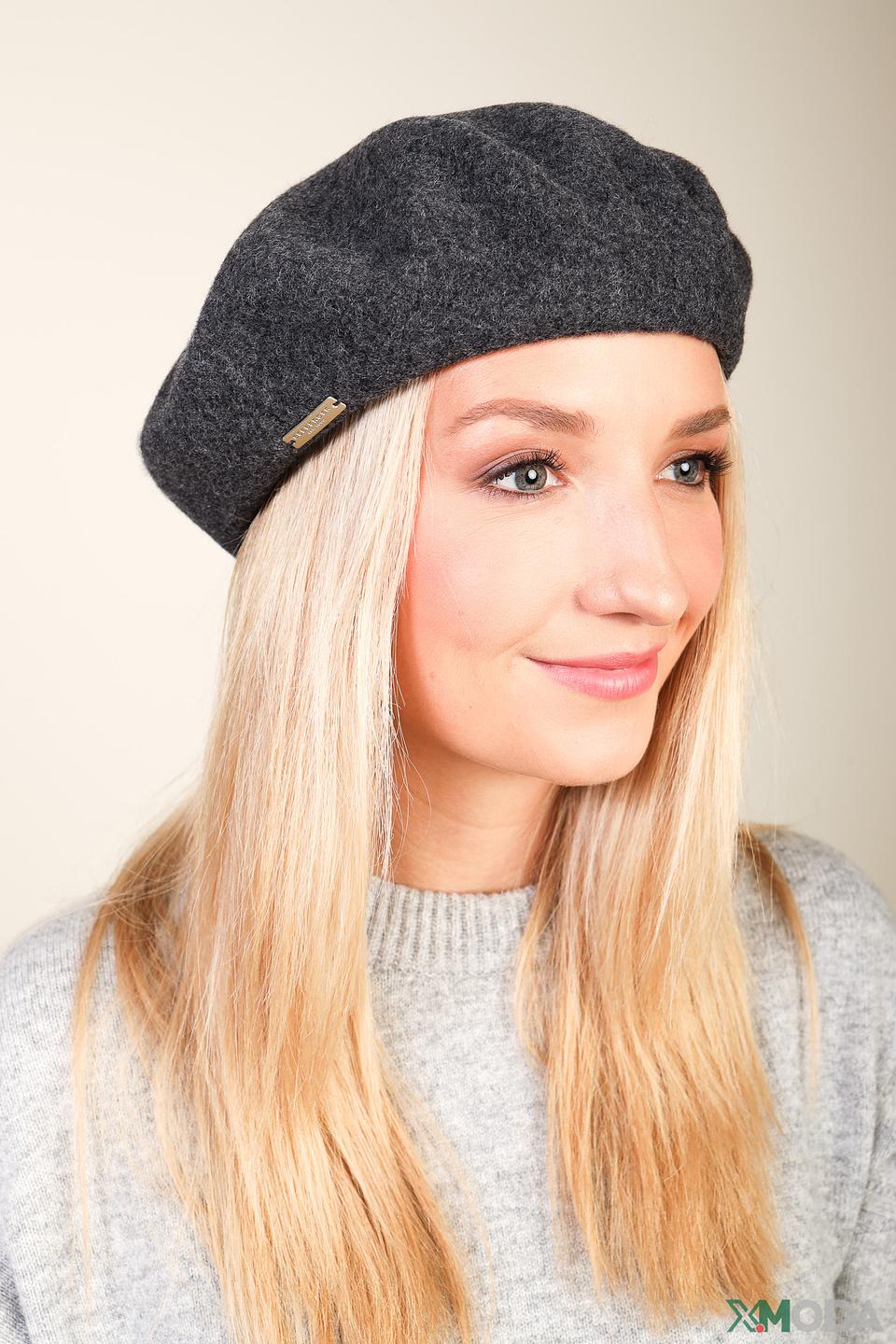 Берет Seeberger шерстяной графитовый