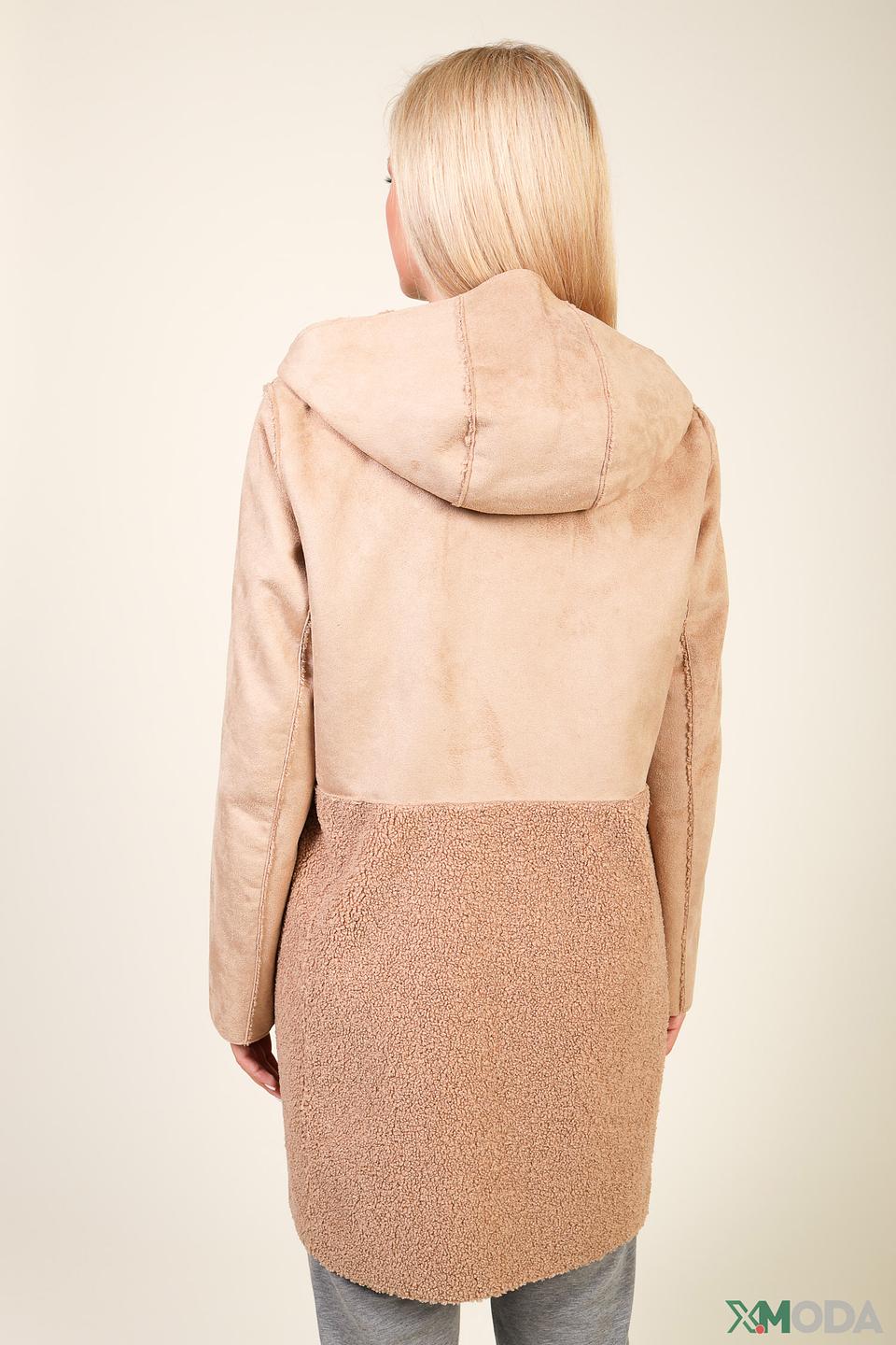 Пальто Elena Miro комбинированное бежевое