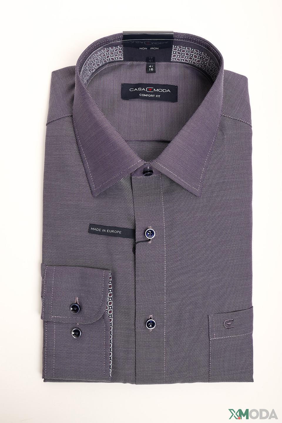 Рубашка Casa Moda с мелким рисунком серая