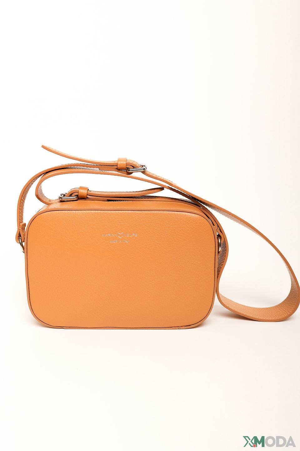 Сумка Marina Volpe кожа оранжевая