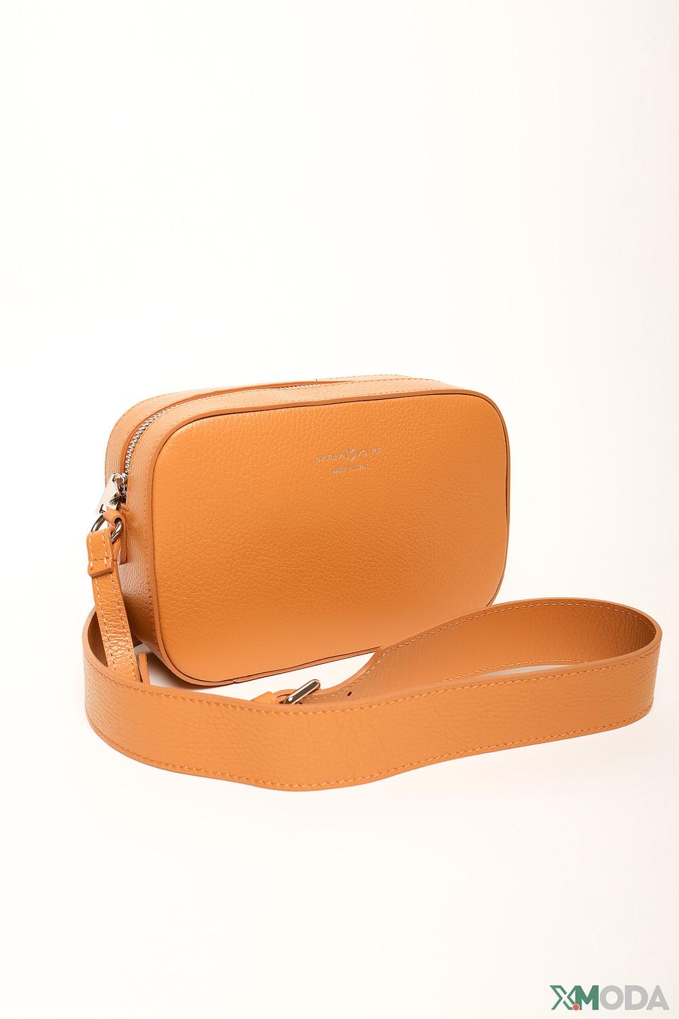 Сумка Marina Volpe кожа оранжевая