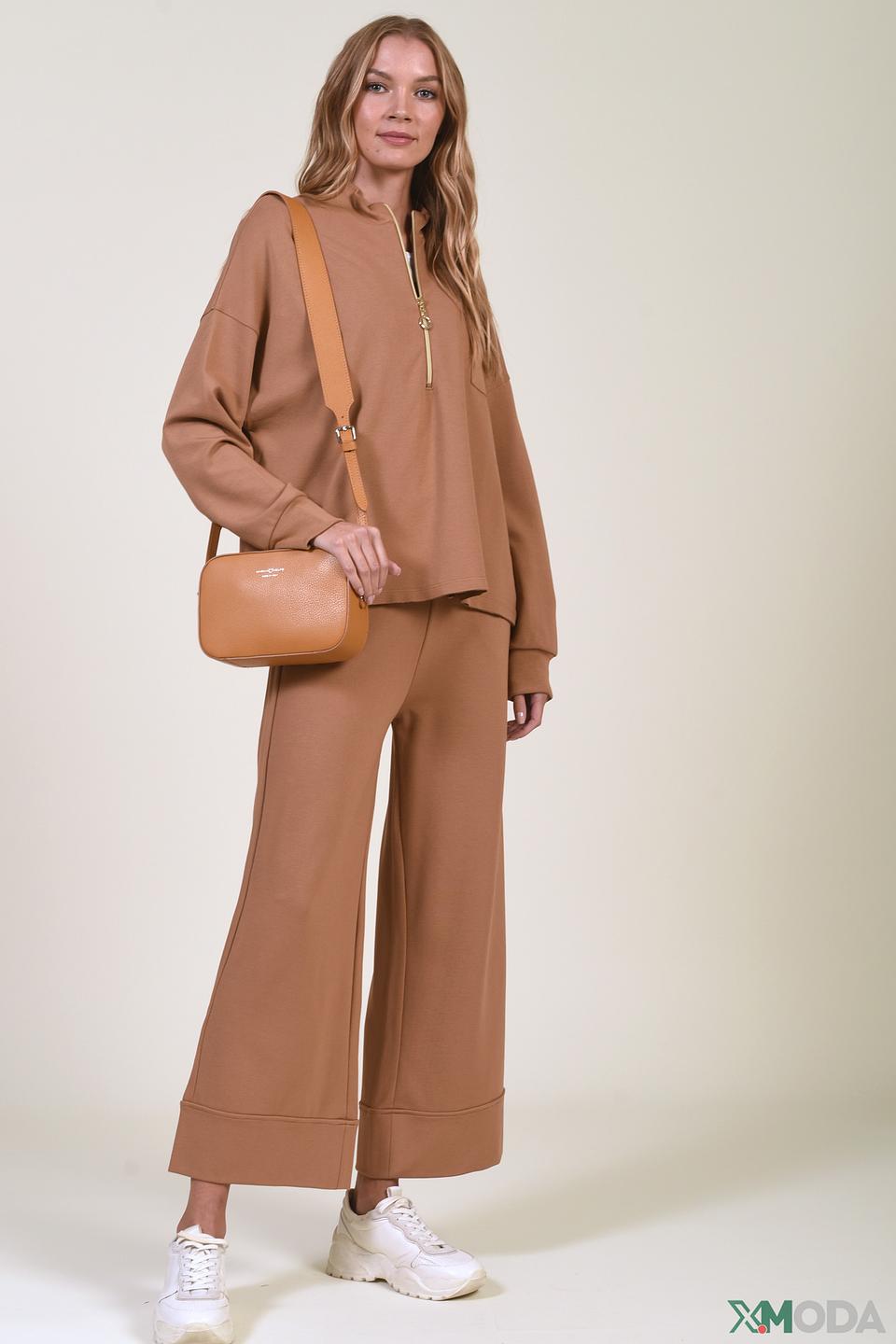 Сумка Marina Volpe кожа оранжевая