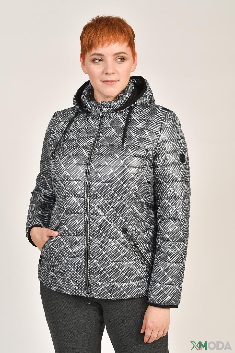 Куртка Lebek стеганая чёрно-белая