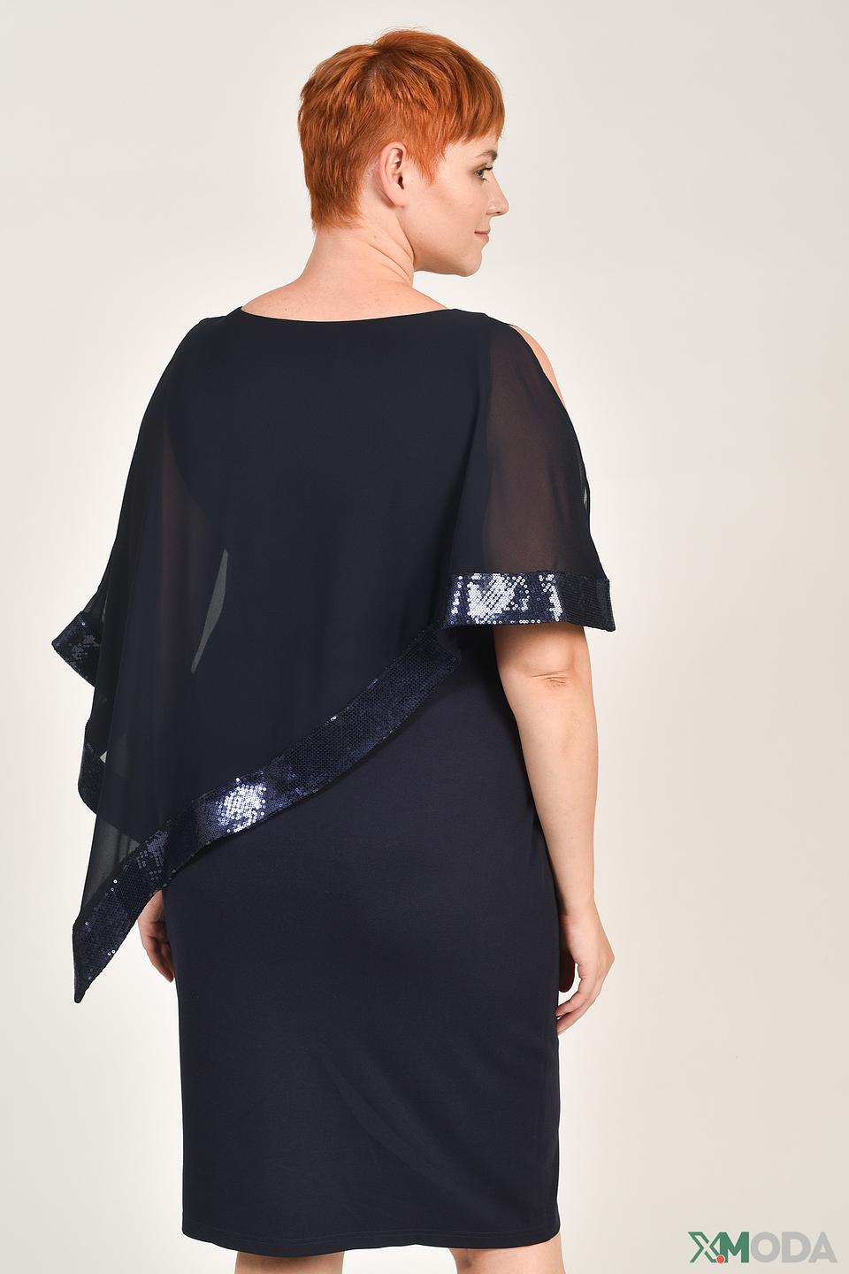 Платье Pezzo с пайетками и рукавами-воланами