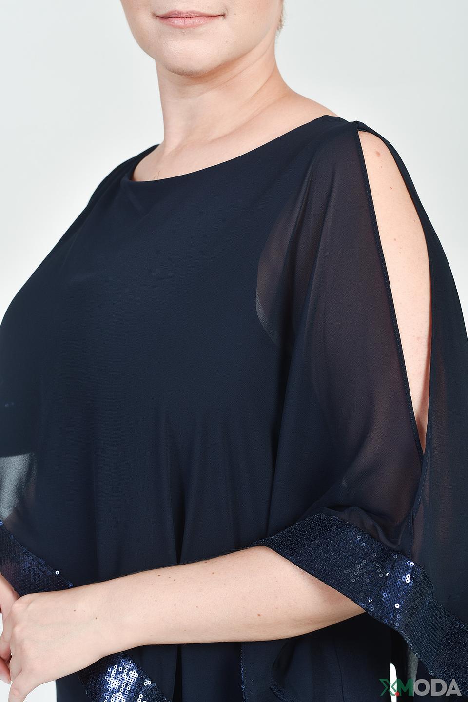 Платье Pezzo с пайетками и рукавами-воланами