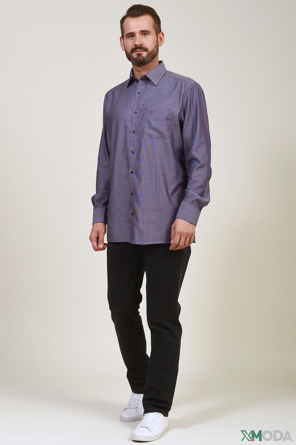 Рубашка Casa Moda с мелким рисунком серая