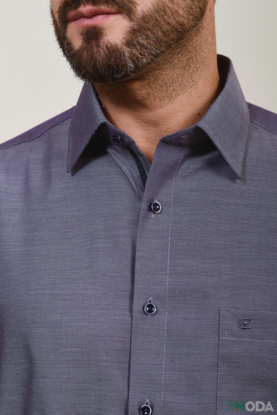 Рубашка Casa Moda с мелким рисунком серая