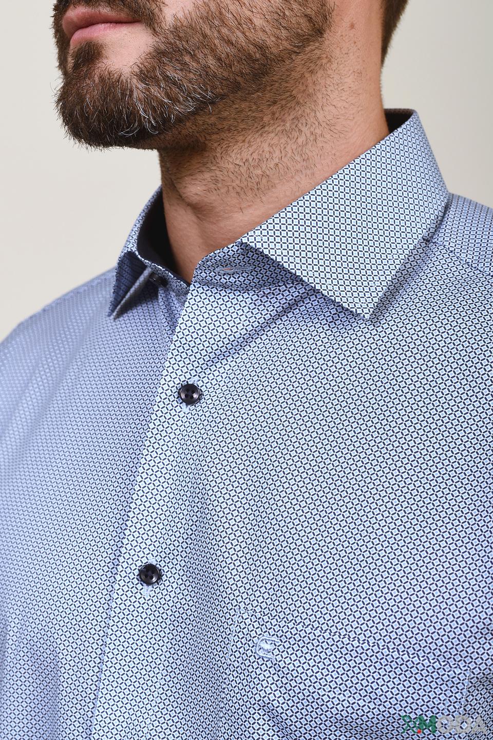 Рубашка Casa Moda голубая в клетку