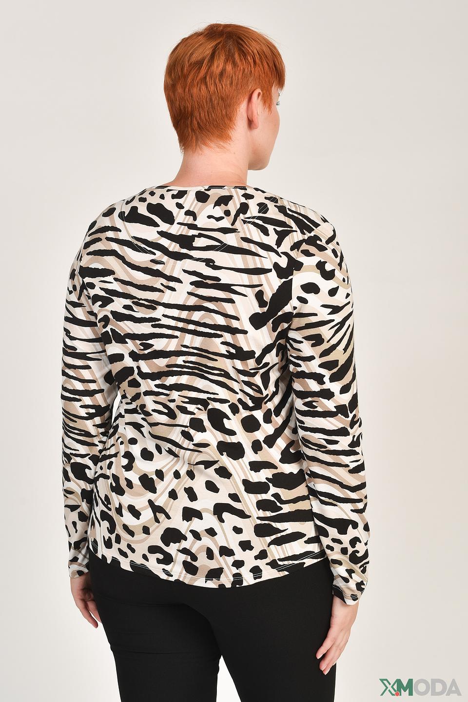 Блуза Lebek с принтом зебра