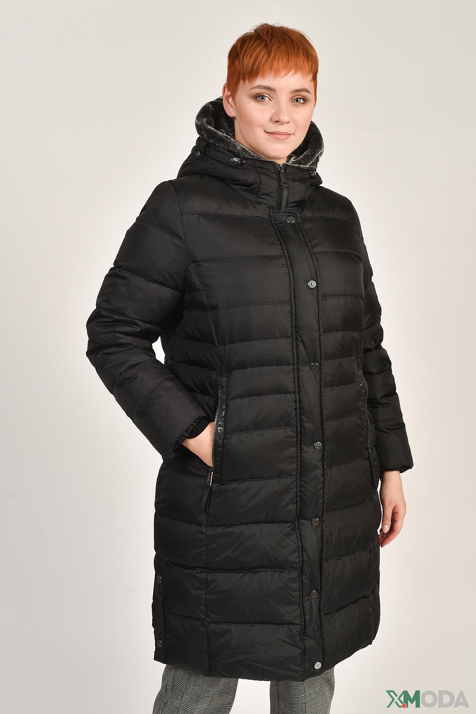 Пальто Lebek стеганое чёрное