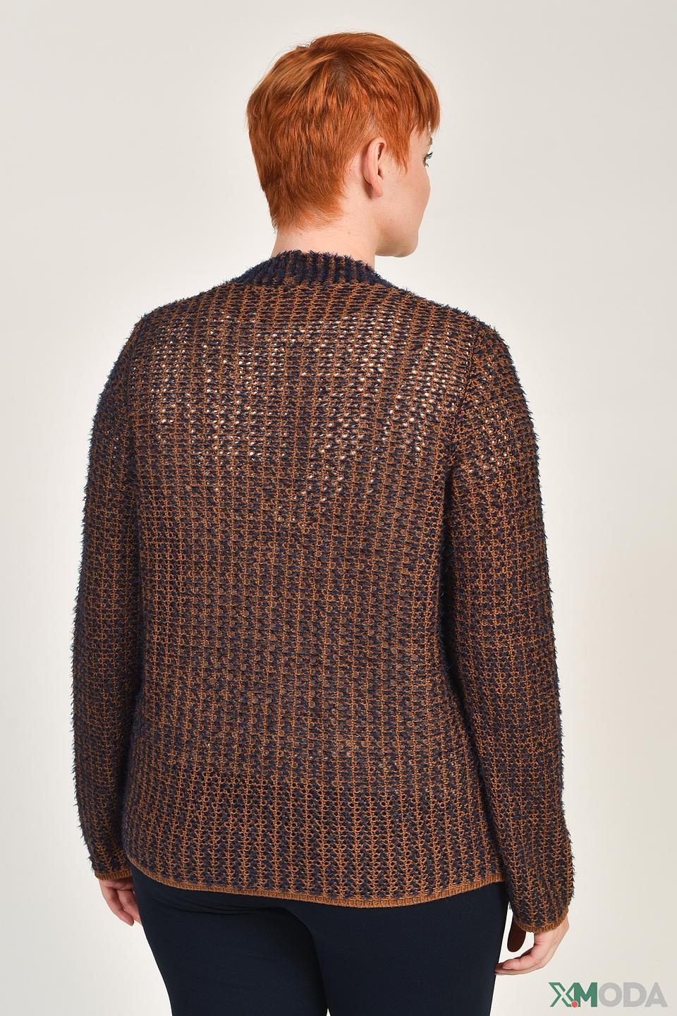 Кардиган Rabe collection вязаный коричневый