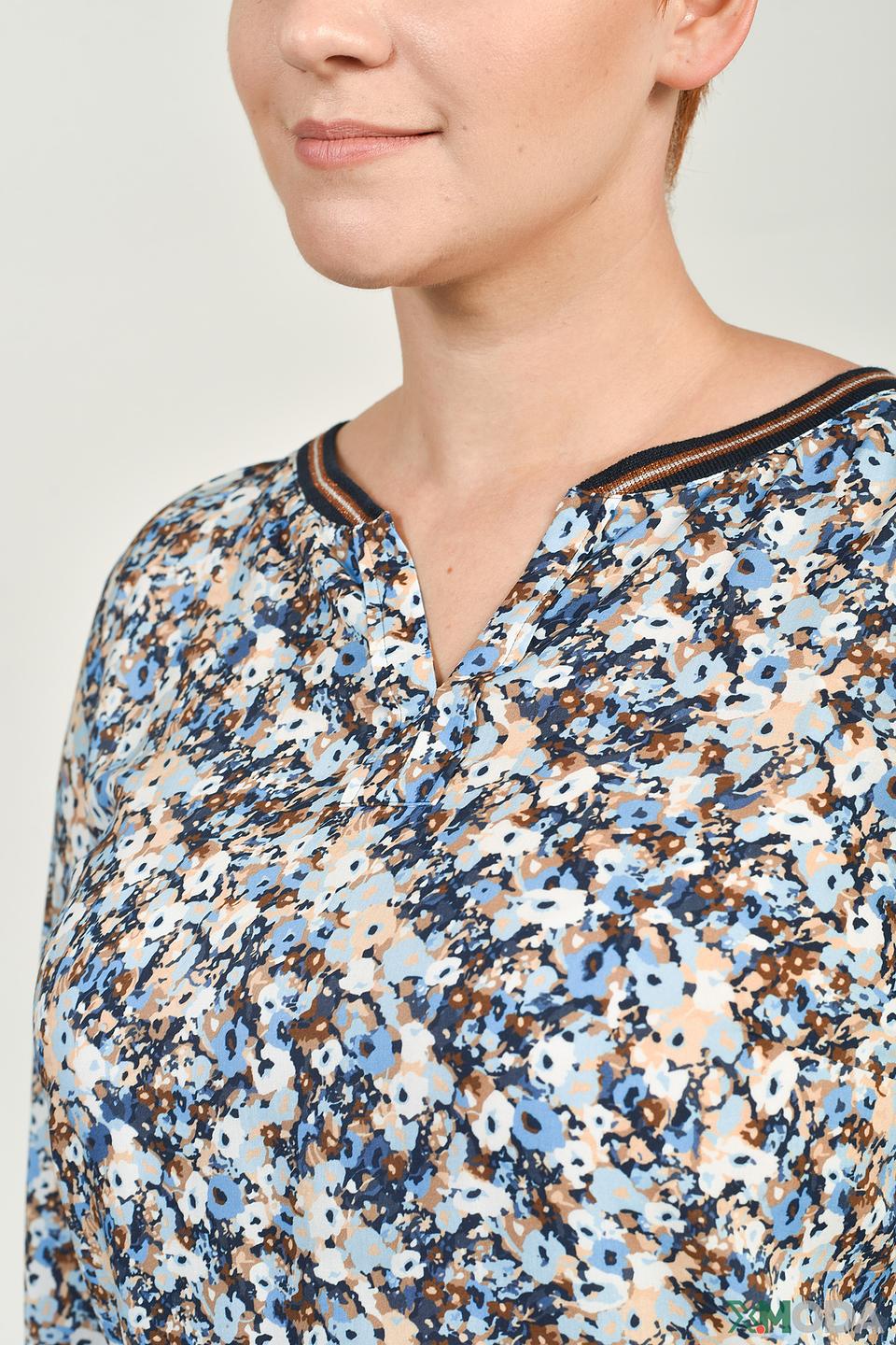 Блуза Rabe collection с принтом голубой