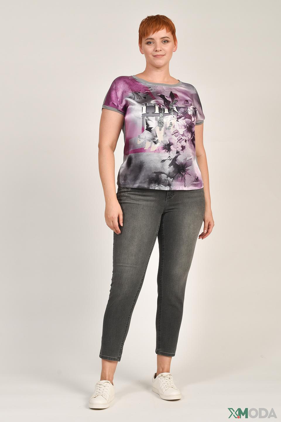 Джинсы с вышивкой Thomas Rabe серые