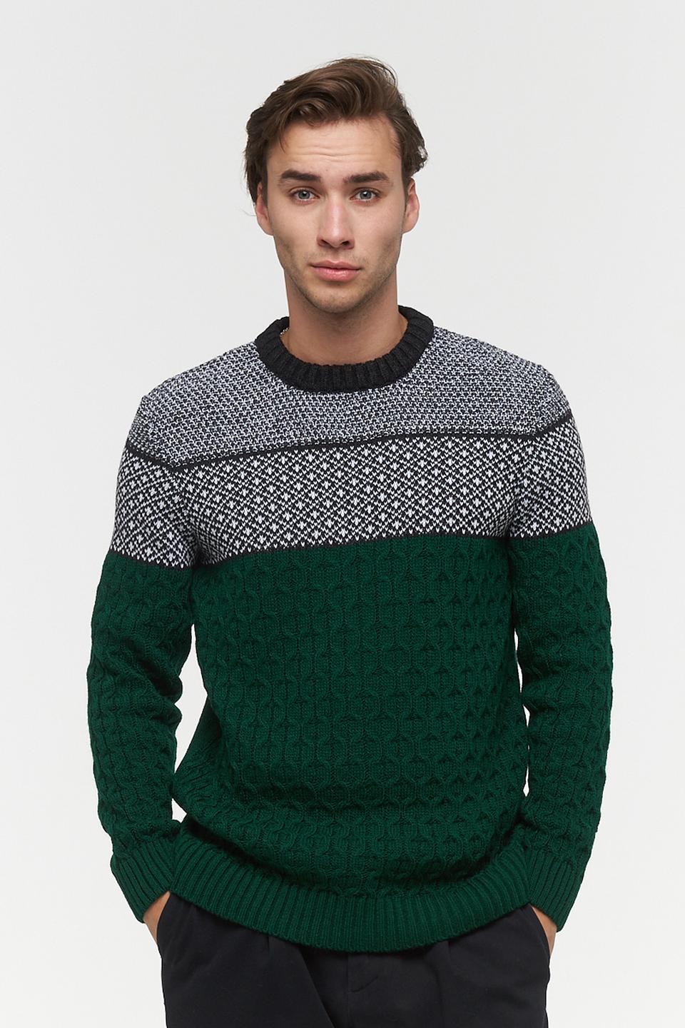 Джемпер VAY с узором зелёный