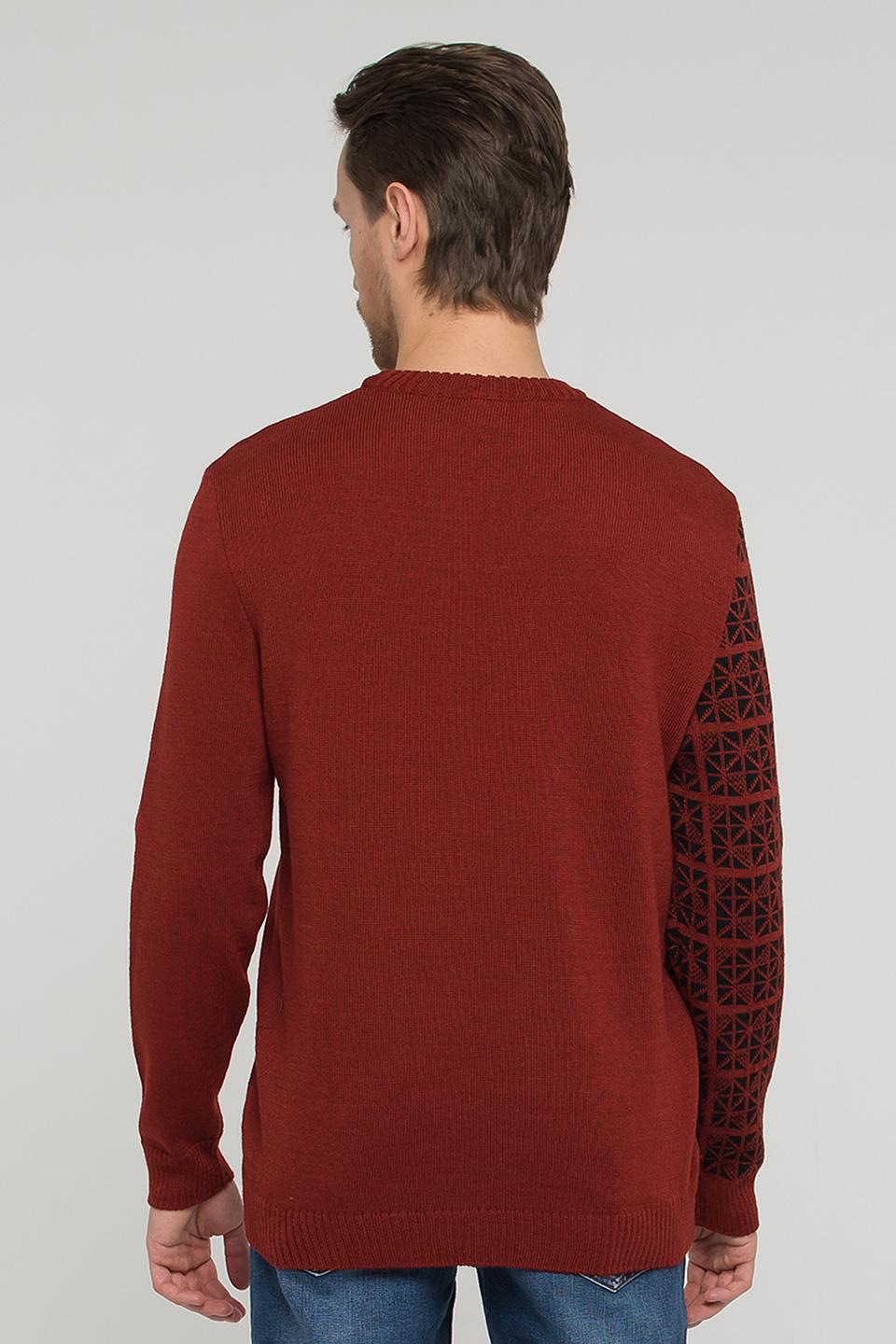 Джемпер VAY с узором бордовый