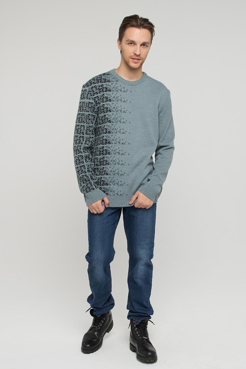 Джемпер VAY с узором серый