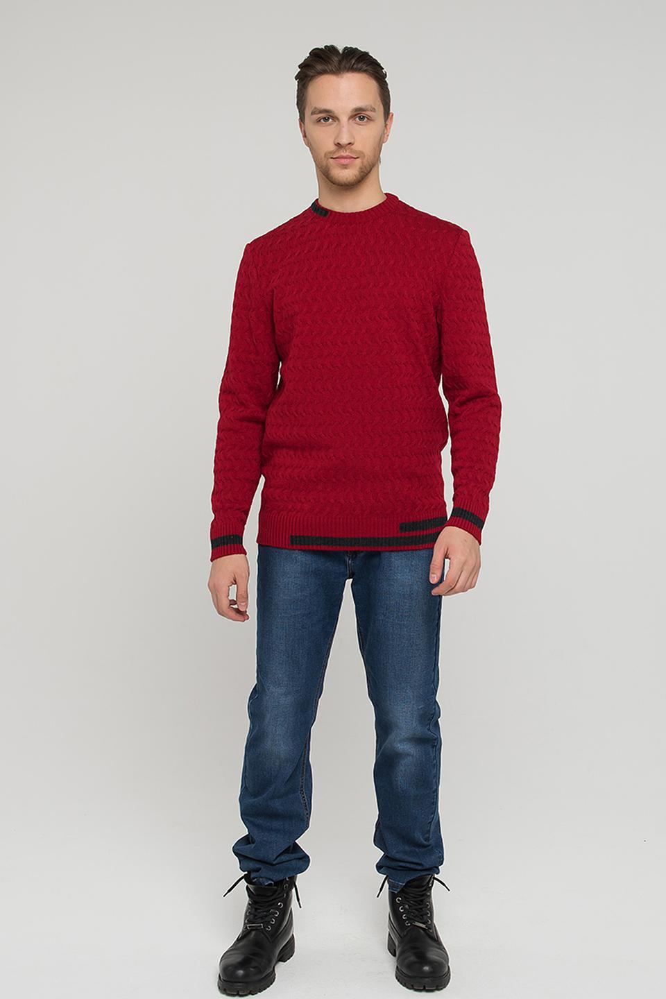 Джемпер VAY мужской бордовый