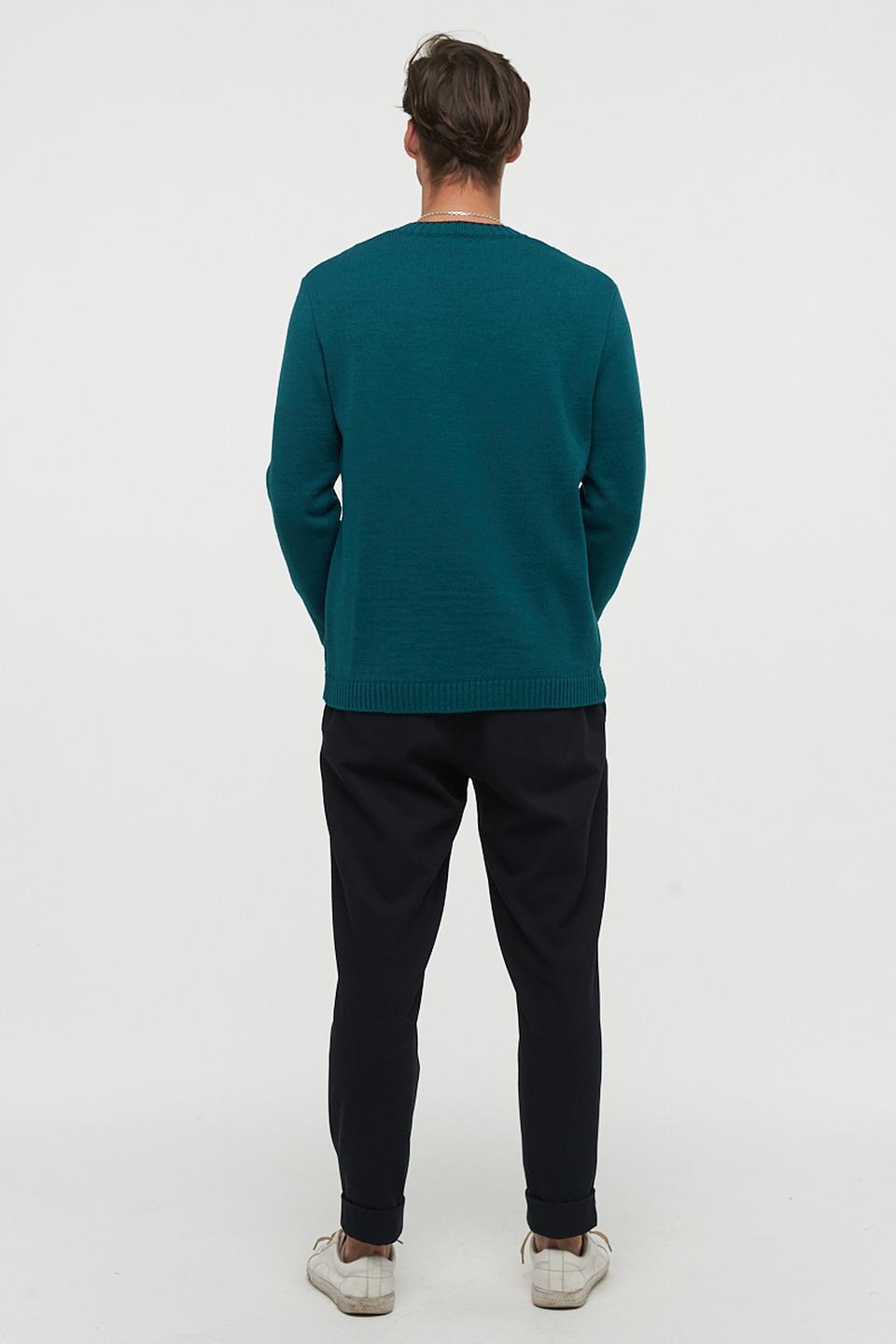 Пуловер VAY мужской изумрудный
