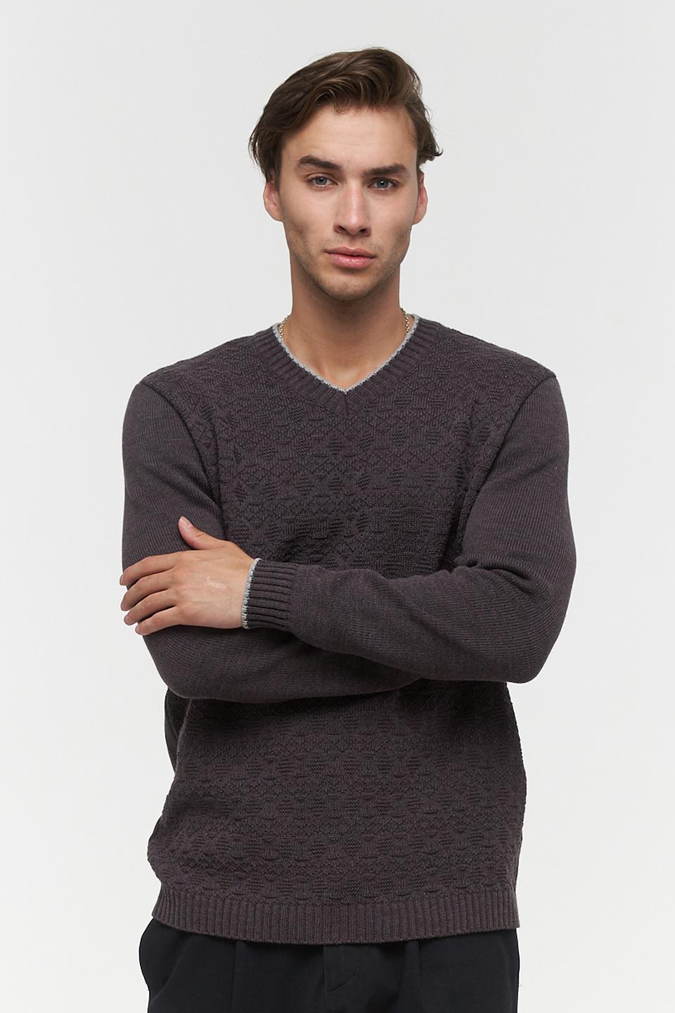 Джемпер VAY мужской серый с узором