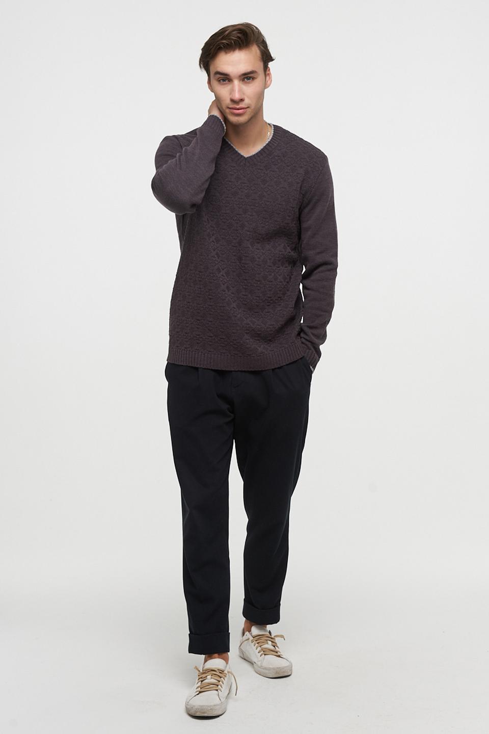 Джемпер VAY мужской серый с узором