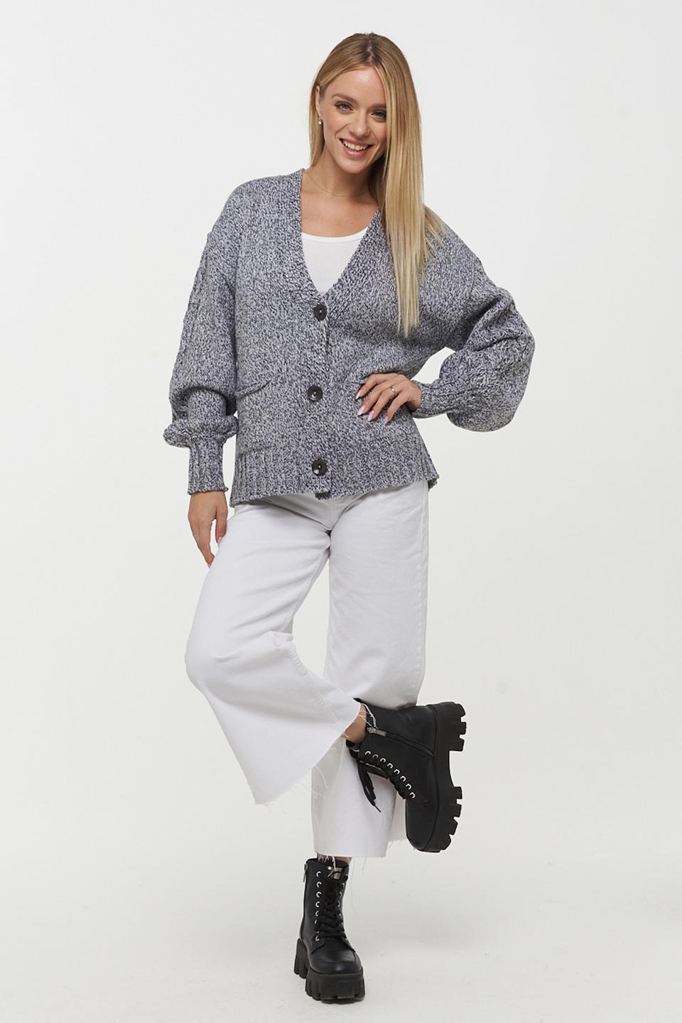 Кардиган VAY с меланжевым узором