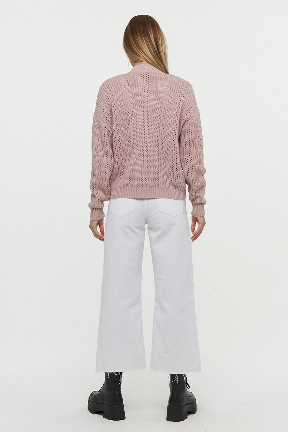 Жакет VAY вязаный розовый