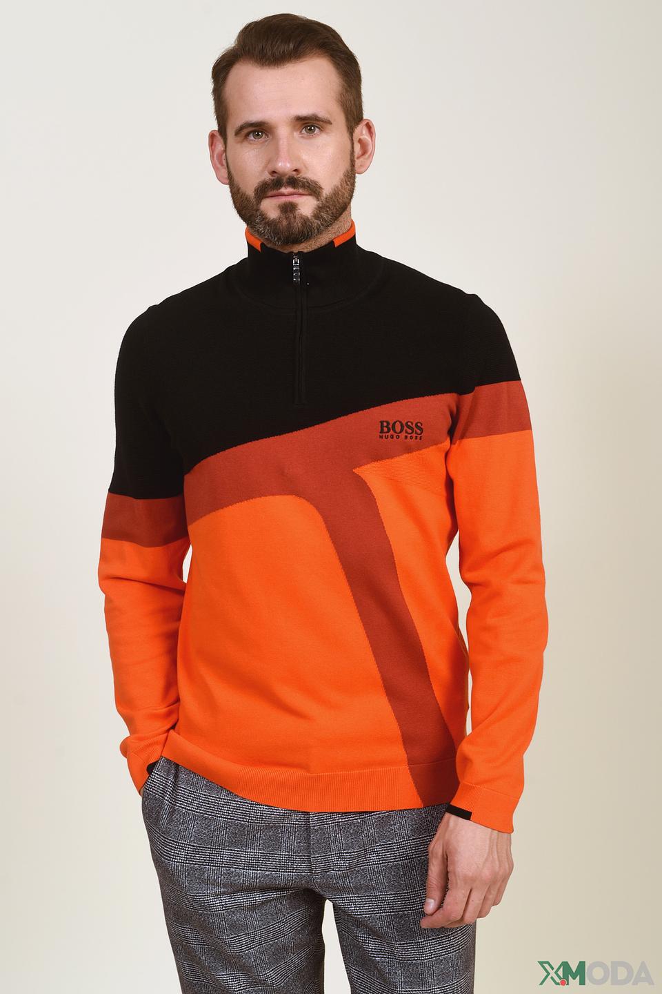 Джемпер Boss Athleisure оранжево-черный