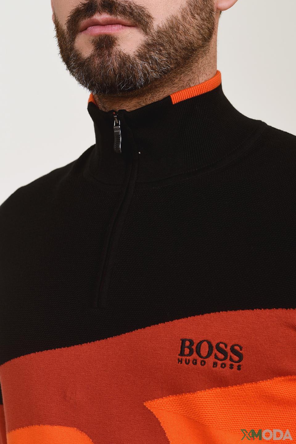 Джемпер Boss Athleisure оранжево-черный
