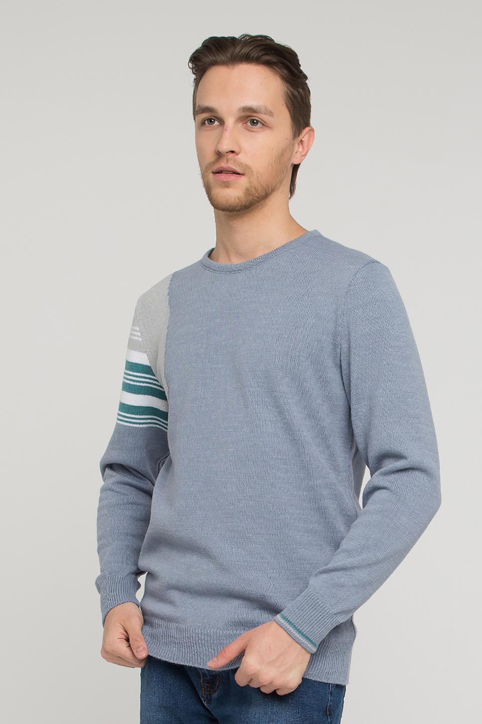 Джемпер BE YOU мужской голубой с полосками