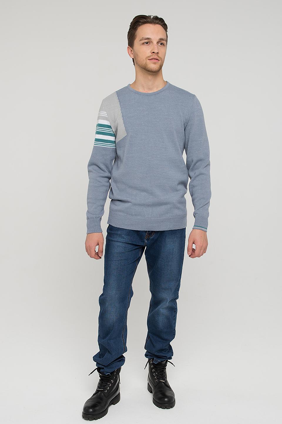 Джемпер BE YOU мужской голубой с полосками