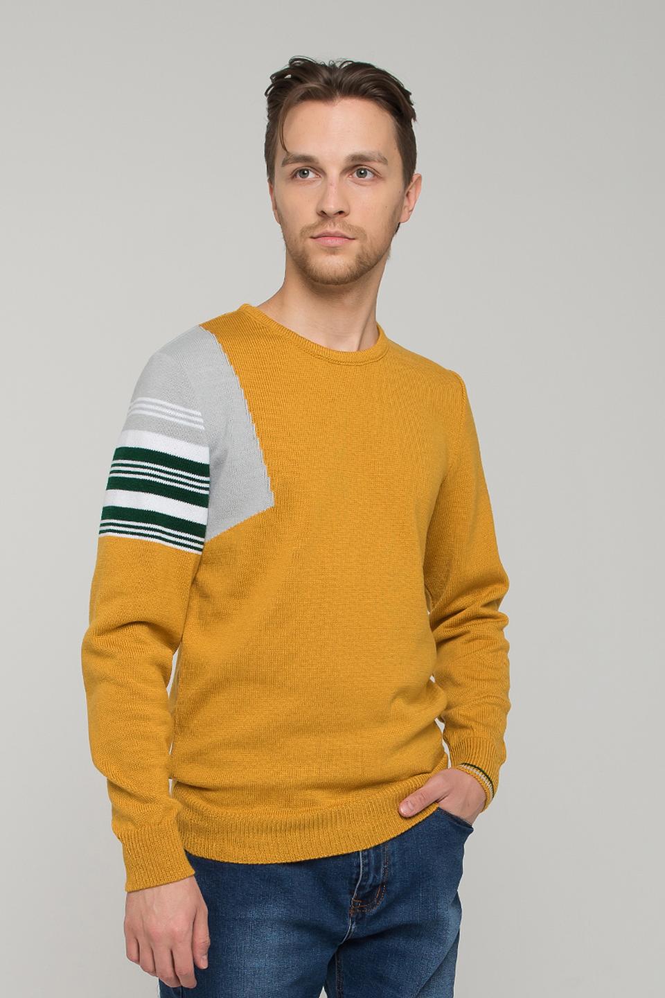 Джемпер BE YOU с контрастной вставкой