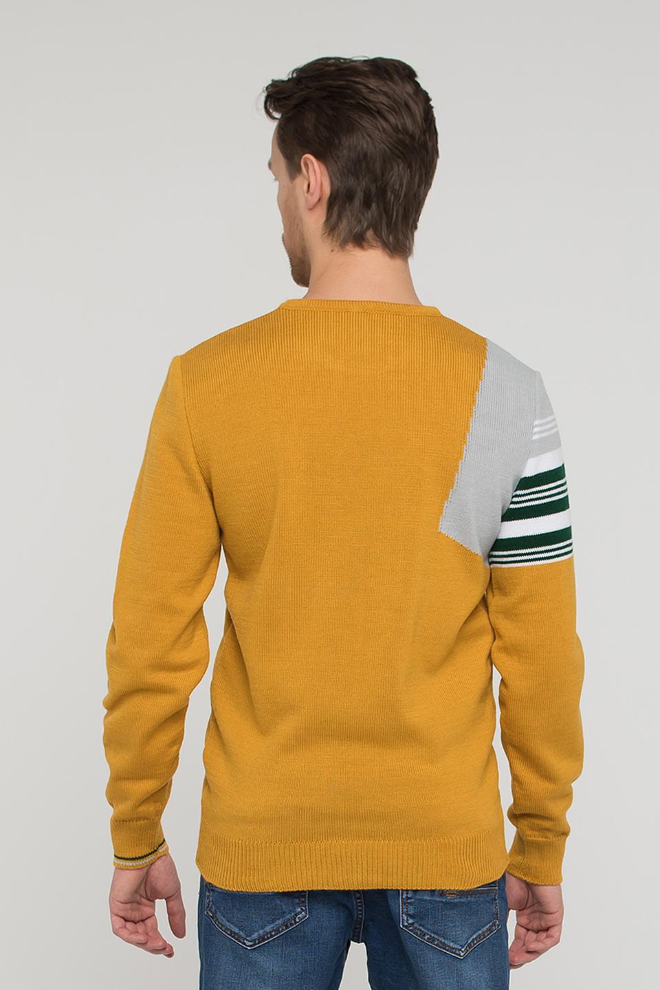 Джемпер BE YOU с контрастной вставкой