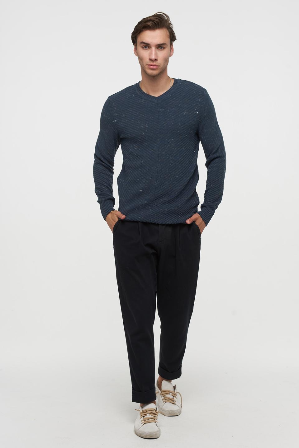 Джемпер BE YOU с узором синий