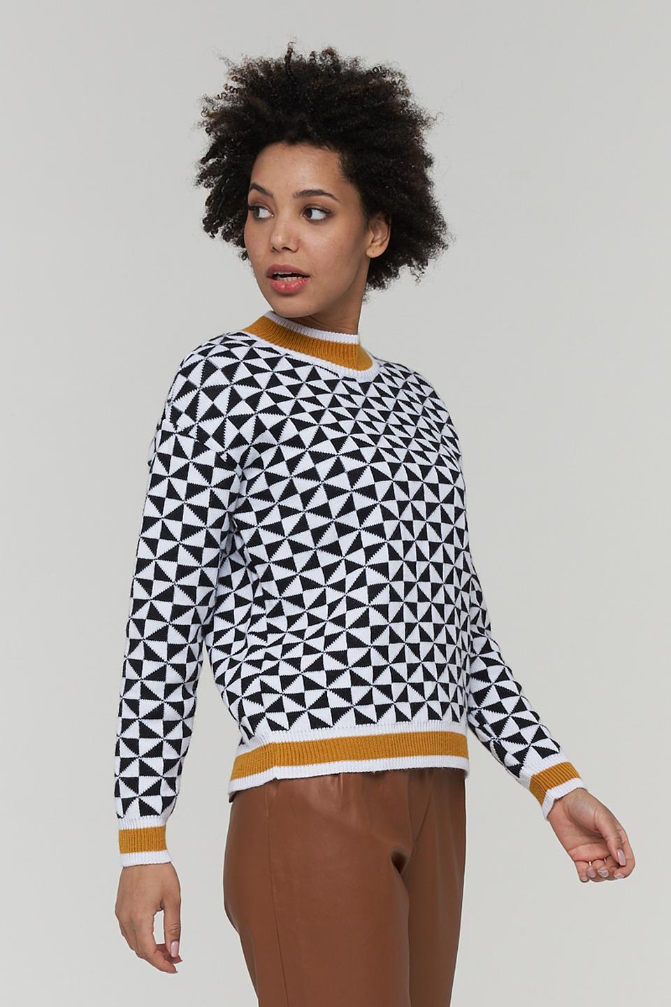 Джемпер BE YOU с геометрическим узором