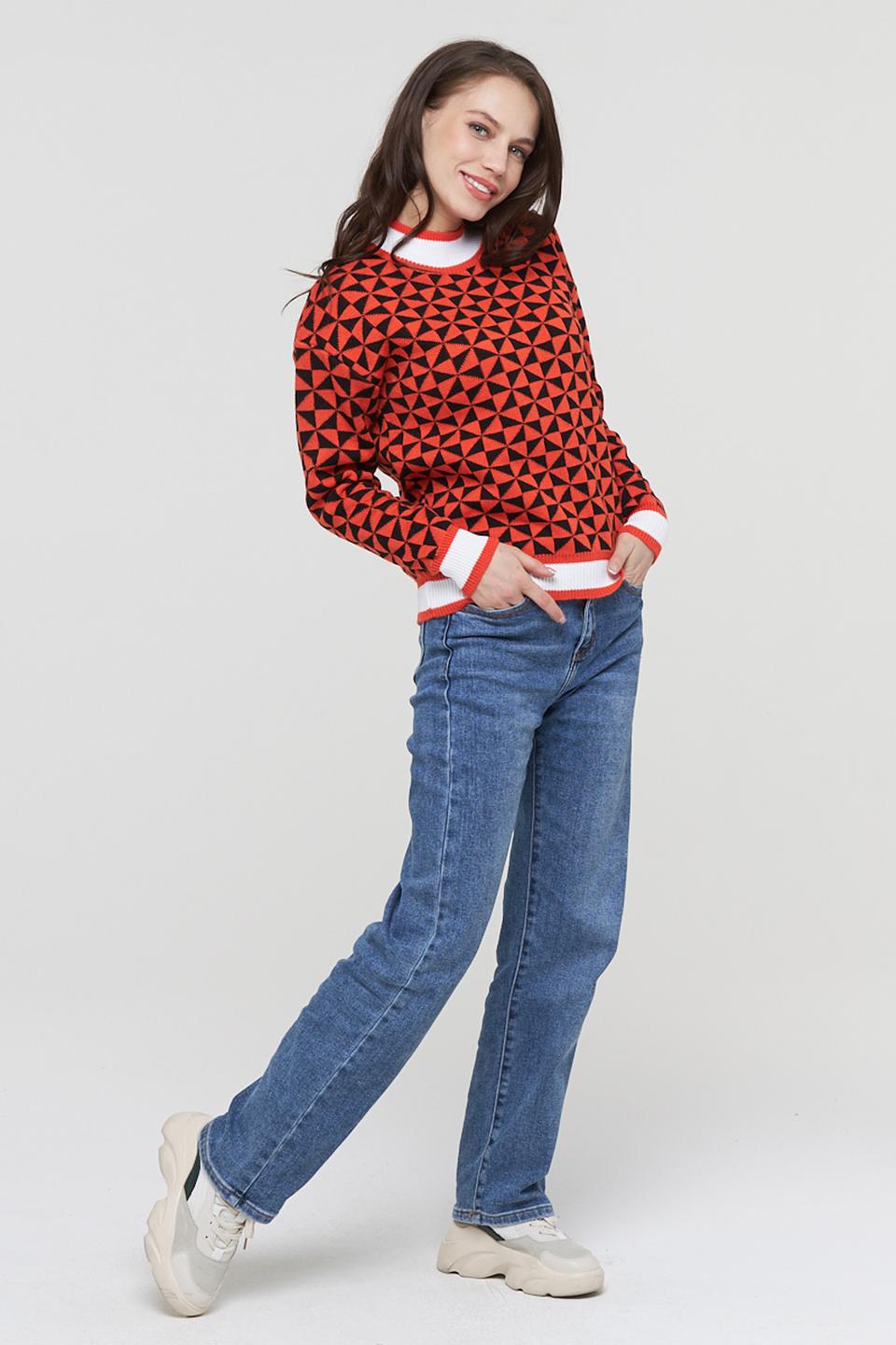 Джемпер BE YOU с геометрическим узором