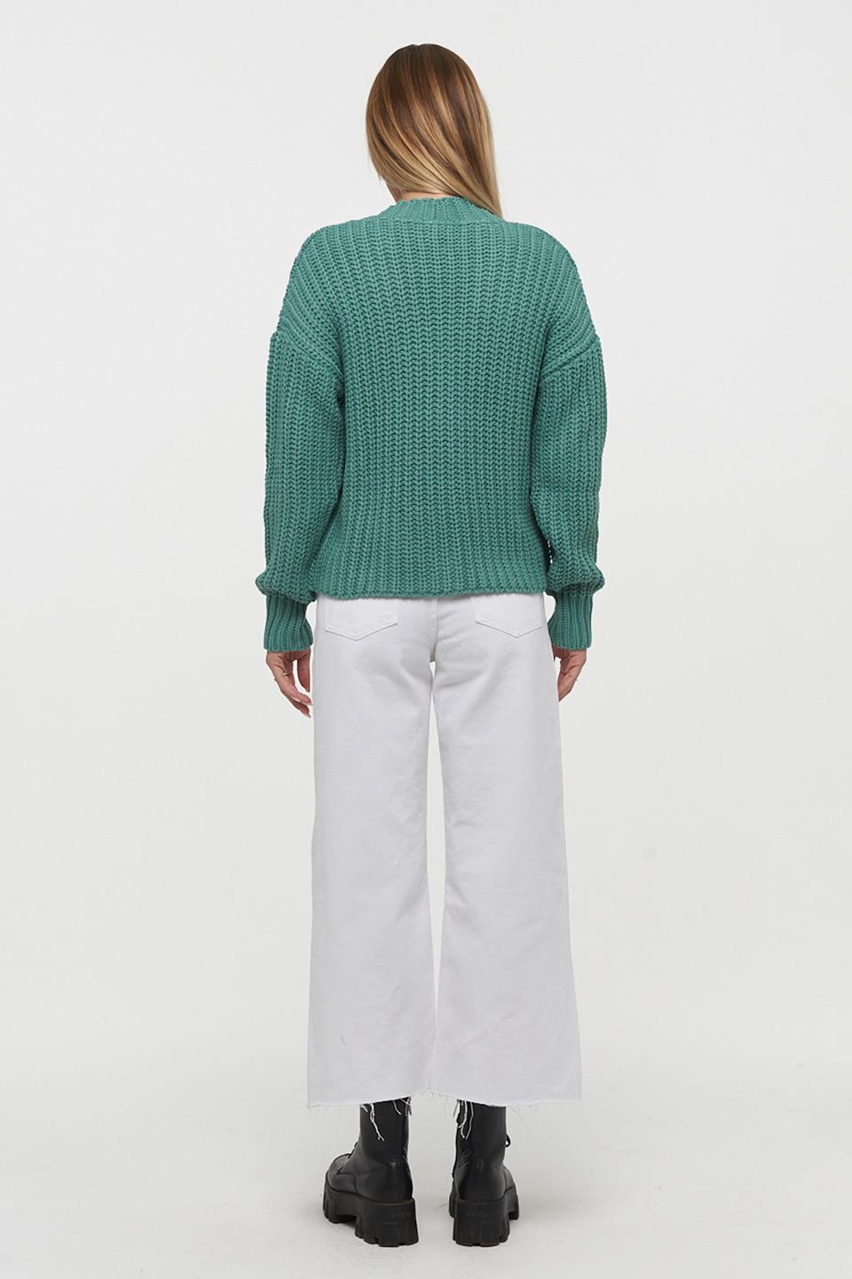 Кардиган BE YOU зелёный вязаный