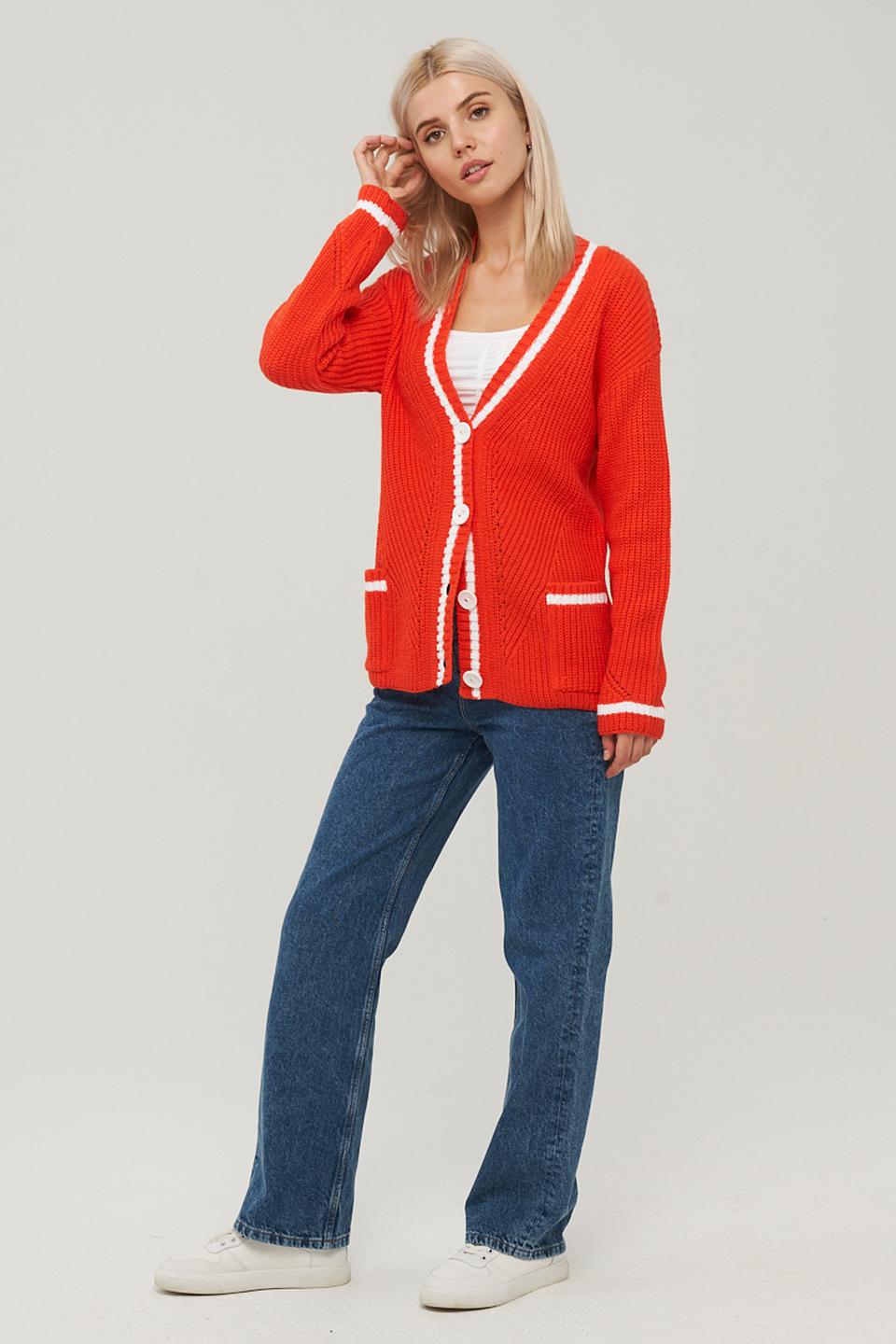 Кардиган BE YOU с контрастной отделкой