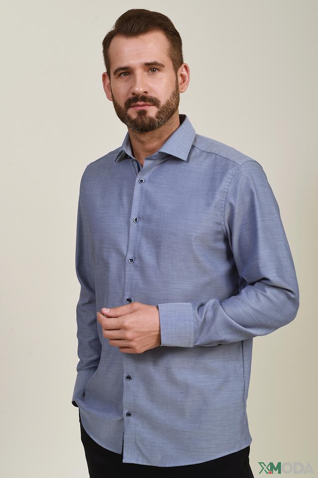 Рубашка Venti men голубая приталенная