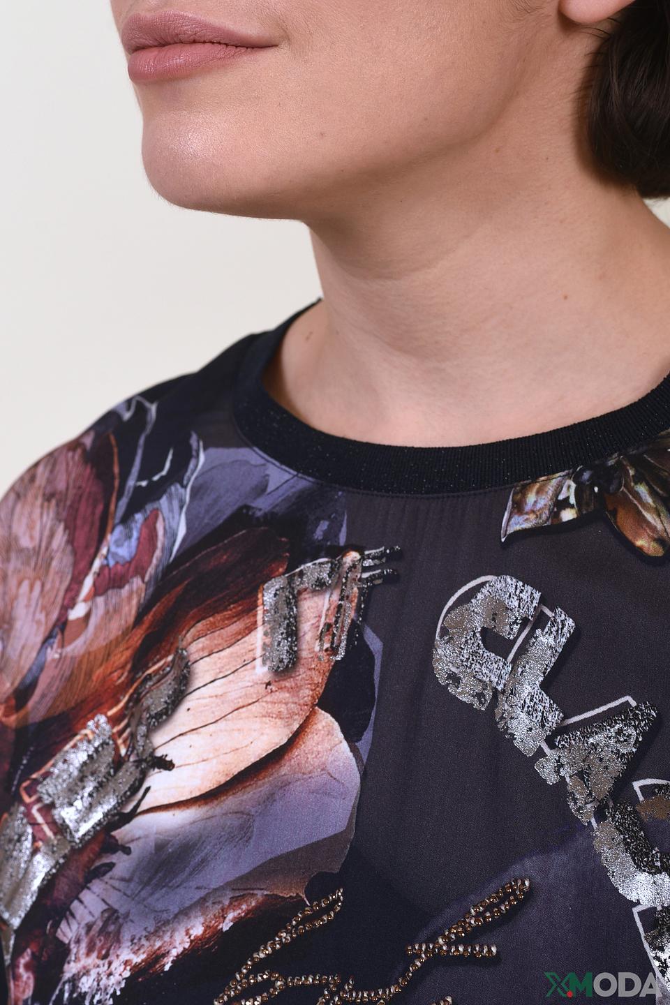 Лонгслив Betty Barclay с цветочным принтом, черный