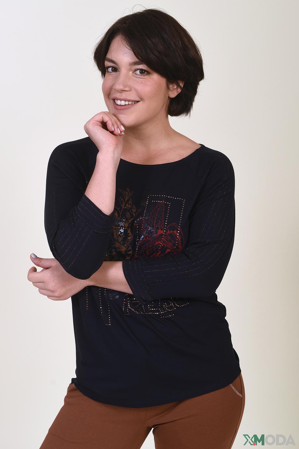 Блуза Betty Barclay с вышивкой черная