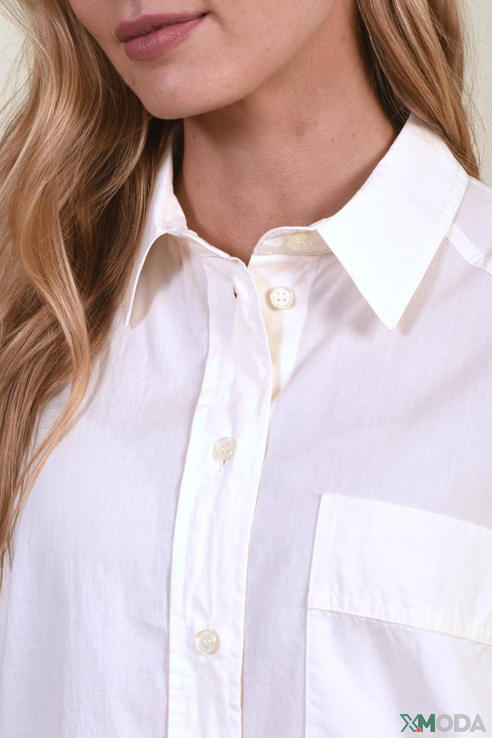 Рубашка Set женская белая с карманом