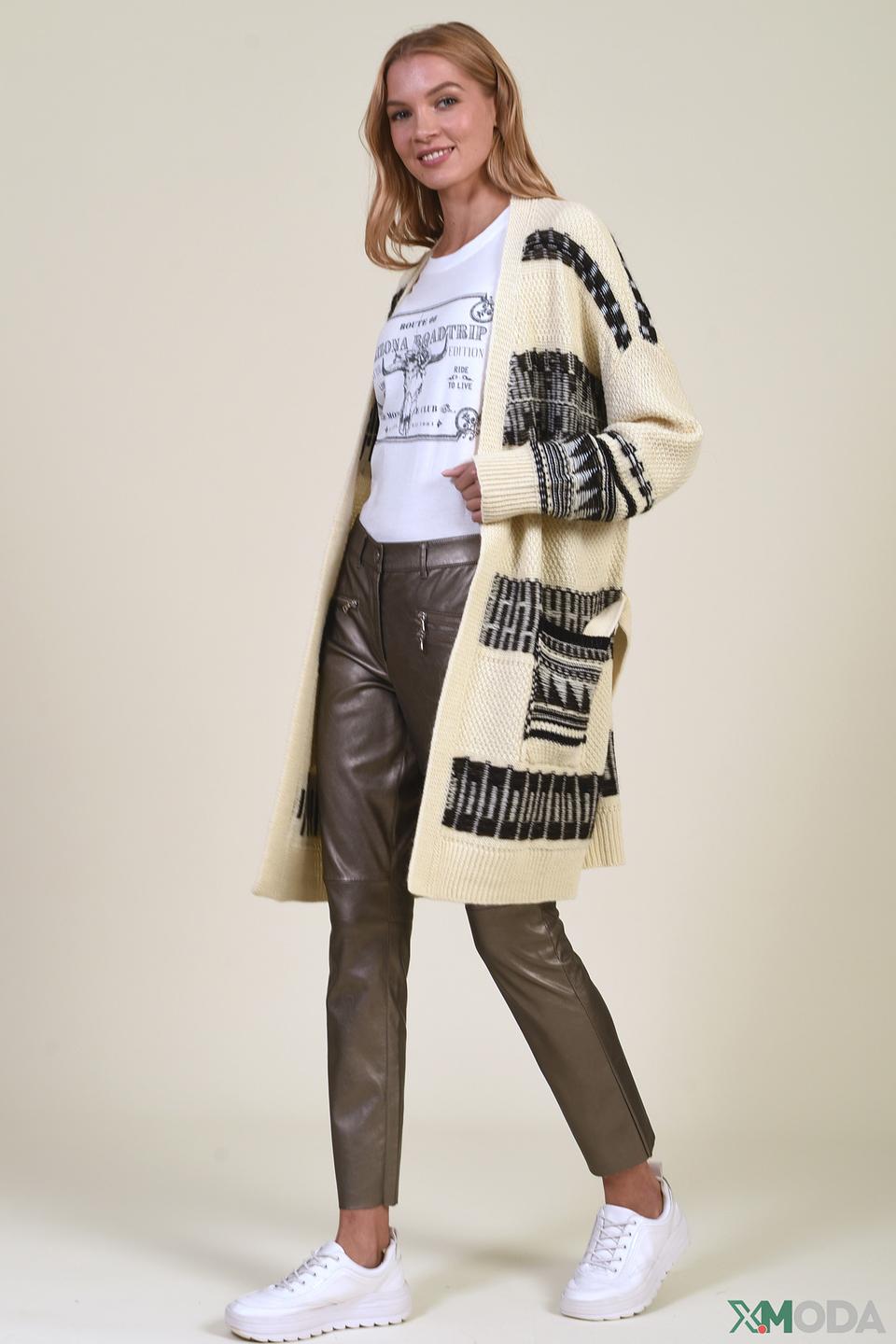 Жакет Set вязаный бежевый