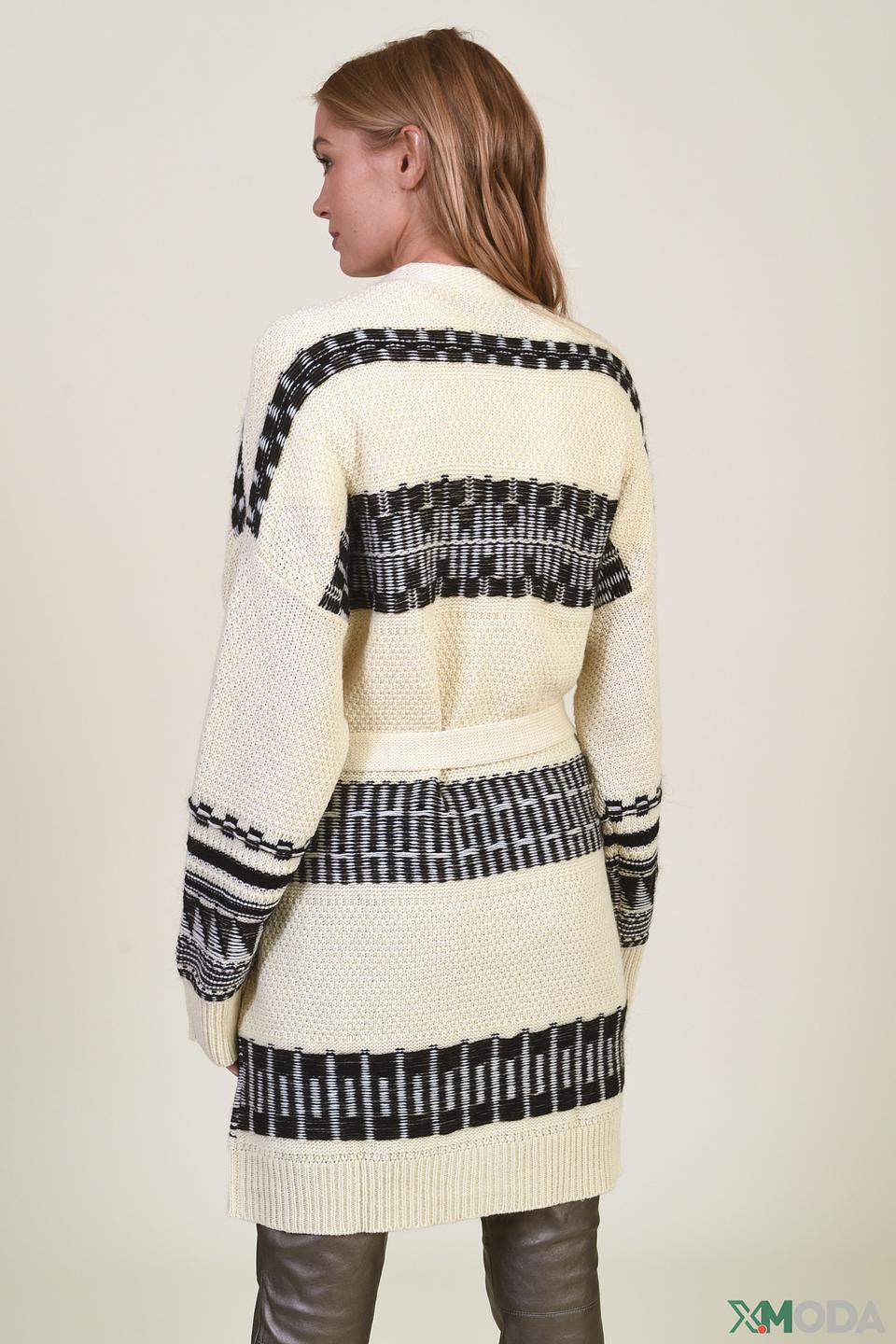 Жакет Set вязаный бежевый