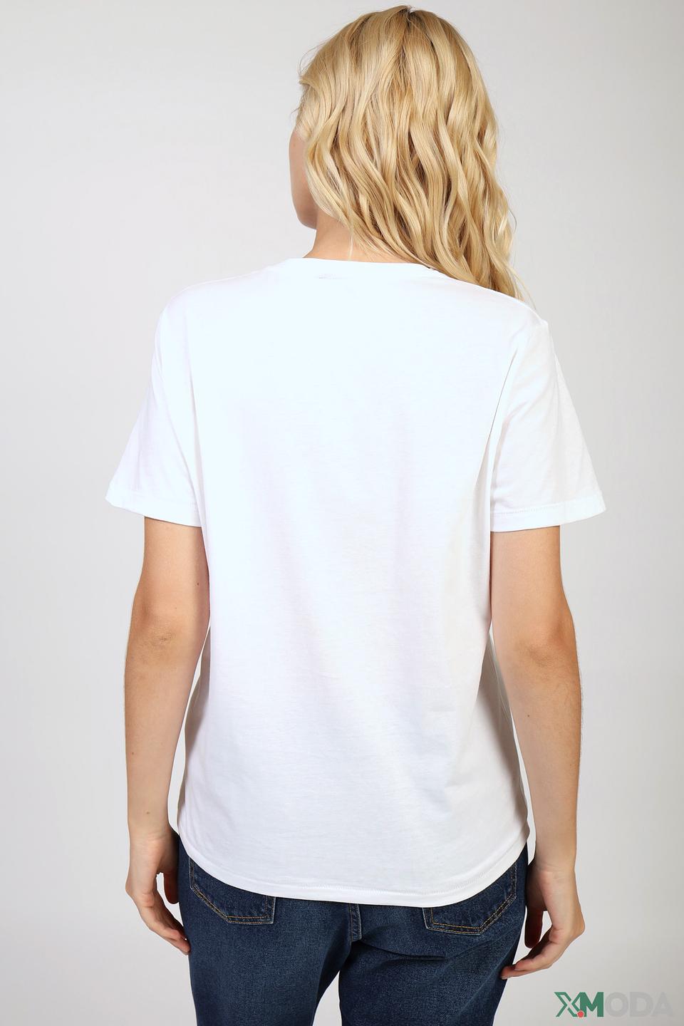 Футболка Cinque женская белая с принтом