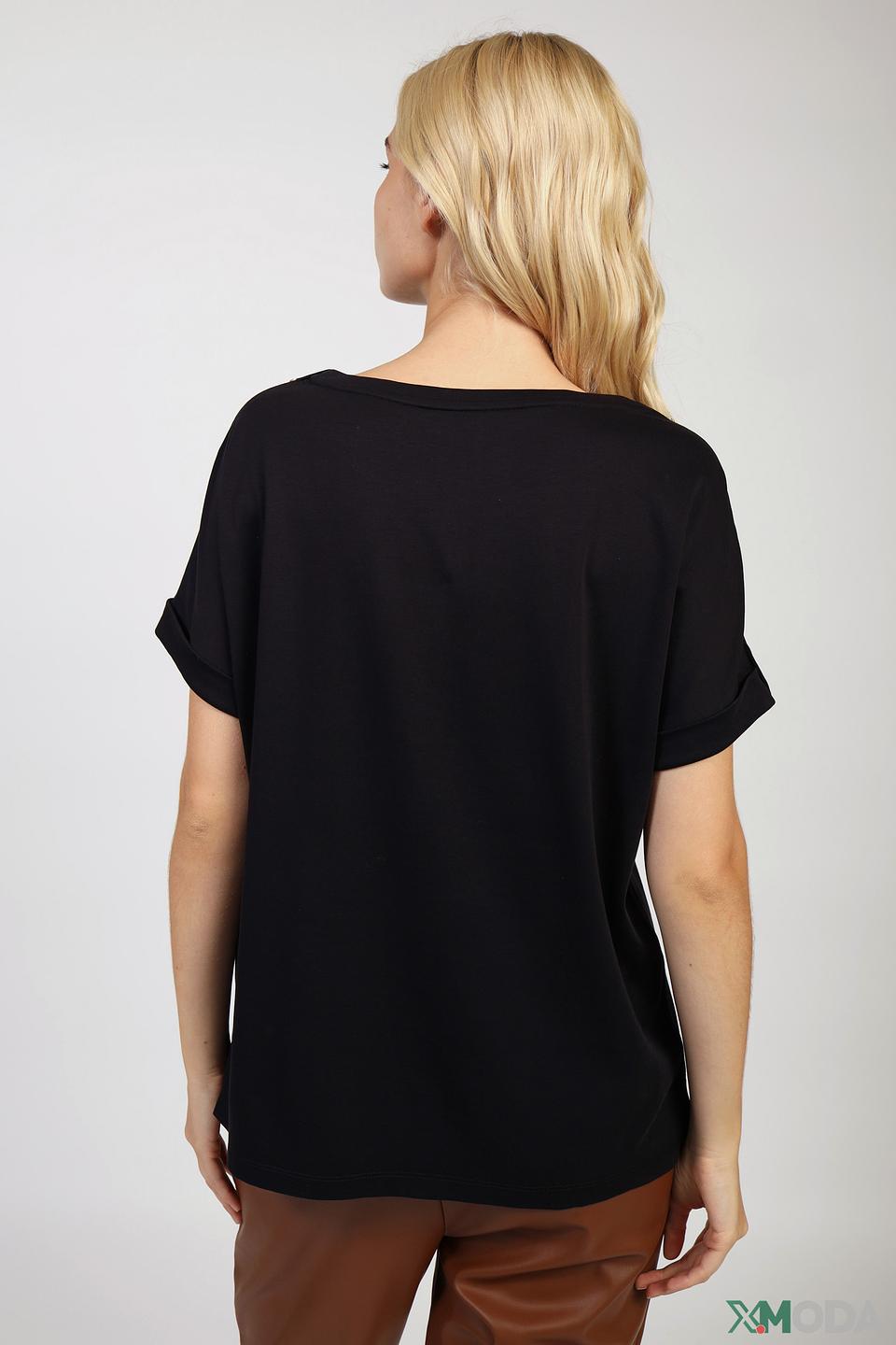 Футболка Marc Cain с леопардом чёрная